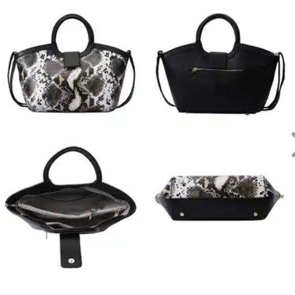 Genuine Leather Snake print Handbag - Picture 7 of 8